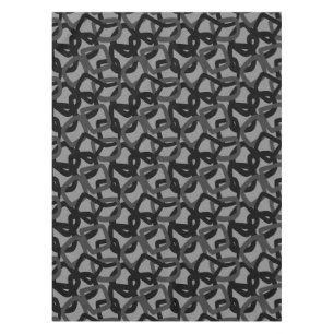 Quadratischer Tangle Jet Black Charcoalgrau Tischdecke