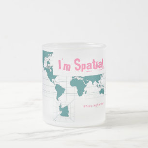 Quadratisches aquamarines, bin ich, @MappingCenter Mattglastasse