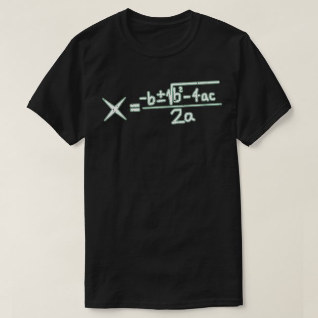 Quadratisches Formel Algebra Math Lover Geschenk T-Shirt (Design vorne)
