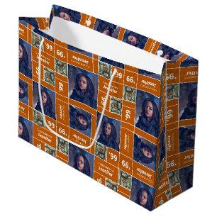 Quadratisches Foto Abschlussjahrgang verbranntes O Große Geschenktüte