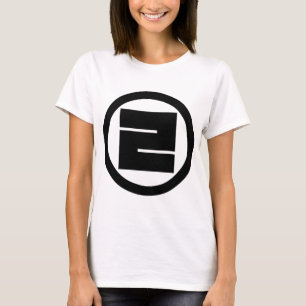 Quadratisches Kanji-Zeichen für EINS im Kreis T-Shirt