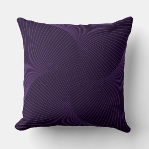 Quadratisches Kissen, violettes Spiraldesign Kissen