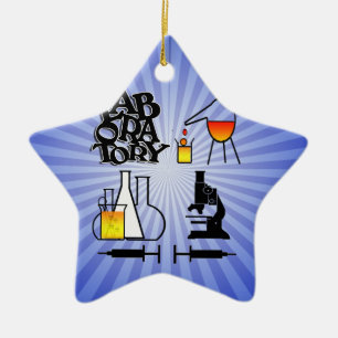 QUADRATISCHES LOGO DES LABOR4 KERAMIKORNAMENT