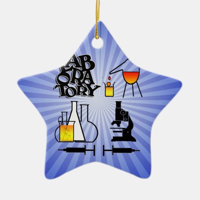 QUADRATISCHES LOGO DES LABOR4 KERAMIKORNAMENT (Vorne)