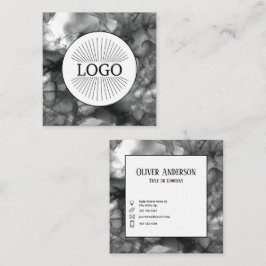 Quadratisches Logo Schwarz/Weiß Quadratische Visitenkarte