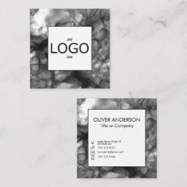 Quadratisches Logo Schwarz/Weiß Quadratische Visitenkarte