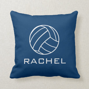 Quadratisches Marine-Blau-Volleyball-Kissen Kissen