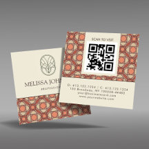 Quadratisches Mid-Century-Modern-Muster QR