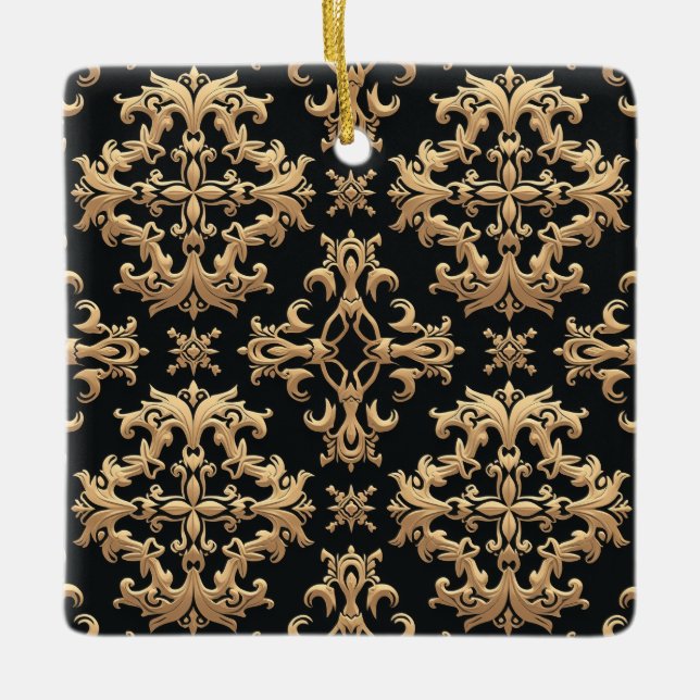 Quadratisches Ornament aus Keramik (Vorderseite)