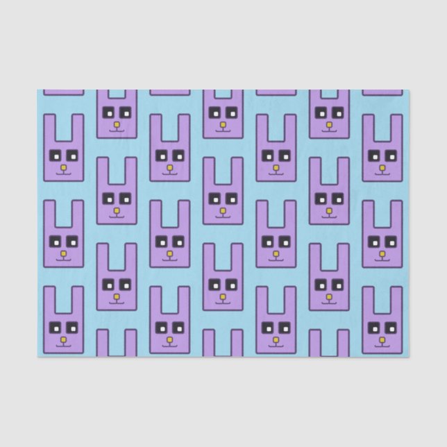 Quadratisches Osterhasen-Seidenpapier Seidenpapier (Vorderseite)