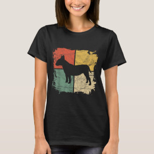Quadratisches Retro-Bullterrier-Besitzer-Geschenk T-Shirt