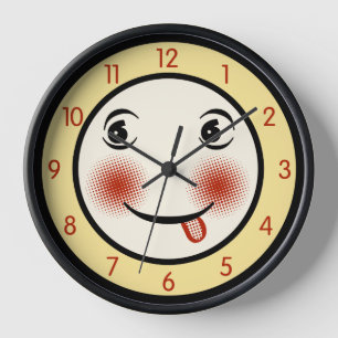 Quadratisches Retro-Zifferblatt Wanduhr