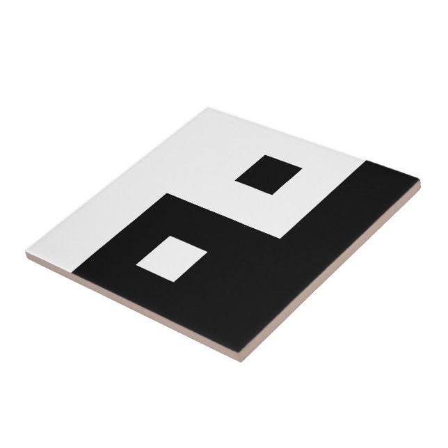 Quadratisches Yin Yang Fliese (Seite)