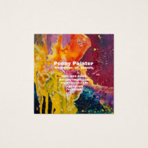 QUADRATKOMPLETTE KÜNSTLER GESCHÄFT UND TITELKARTEN