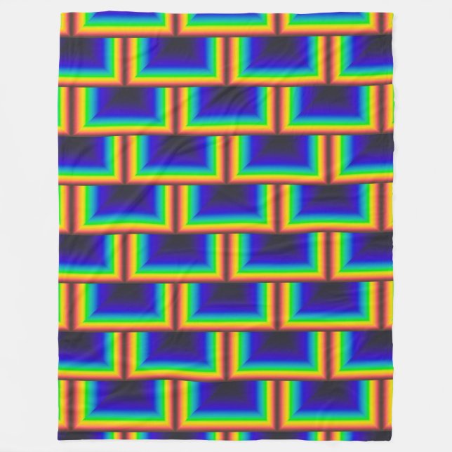 Quadratskala des Solarspektrums Fleecedecke (Vorderseite)