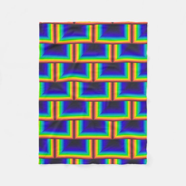 Quadratskala des Solarspektrums Fleecedecke (Vorderseite)