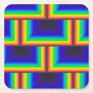 Quadratskala des Solarspektrums Rechteckiger Pappuntersetzer