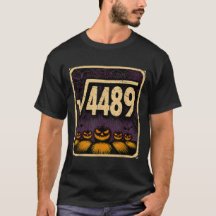 Quadratwurzel 4489 Halloween-Kürbis-Mathematik-Wit T-Shirt