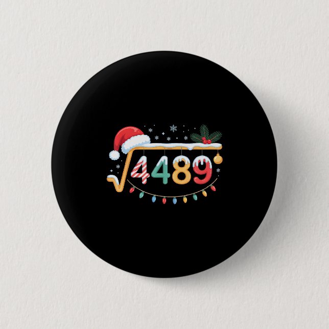 Quadratwurzel 4489 Lustig 67 Meme Mathelehrer 6 7  Button (Vorderseite)