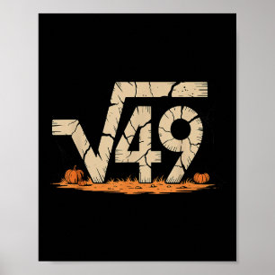 Quadratwurzel 67 Meme 6 7 Gen Alpha Halloween Six  Poster