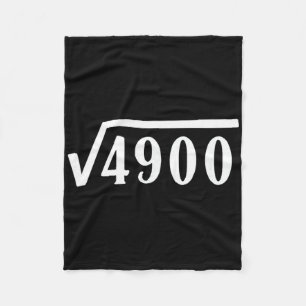 Quadratwurzel 70 Jahre altes Geschenk Lustiger Leh Fleecedecke