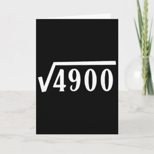 Quadratwurzel 70 Jahre altes Geschenk Lustiger Leh Karte