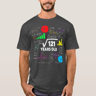 Quadratwurzel des 121 11. Geburtstages 11 Jahre al T-Shirt