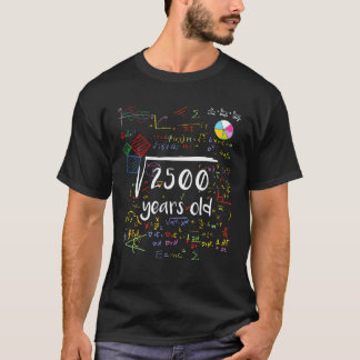 Quadratwurzel von 2500 50. Geburtstag 50 Jahre alt T-Shirt