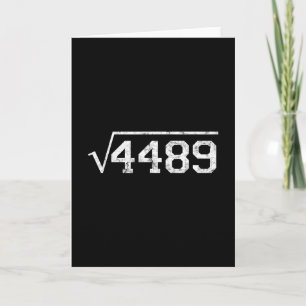 Quadratwurzel von 4489 Slang Mathelehrer Sechs Sie Karte