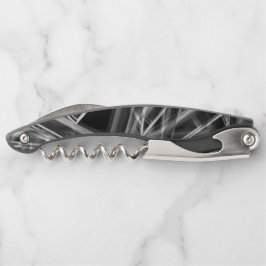 Quadratzecken, graue Linien auf schwarzem Hintergr Kellnermesser