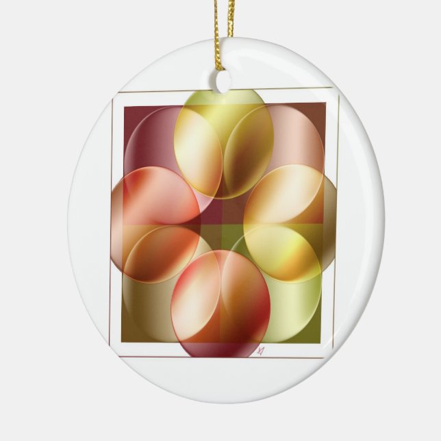 Quadratzelle Keramik Ornament (Links)