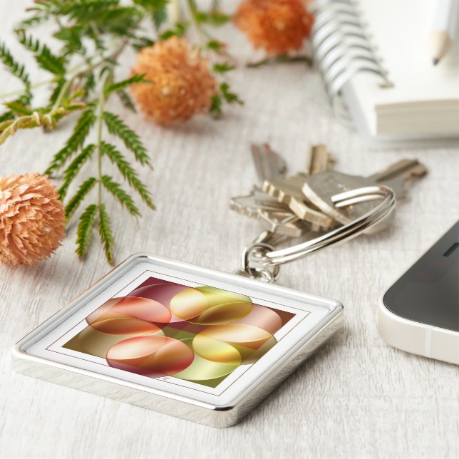 Quadratzelle Schlüsselanhänger (Seite)