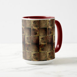 Quadratzenbefreiung mit braunen Gradientenzirkeln Tasse