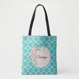 Quadrefolie aquamarines Zickzack-Muster Tasche
