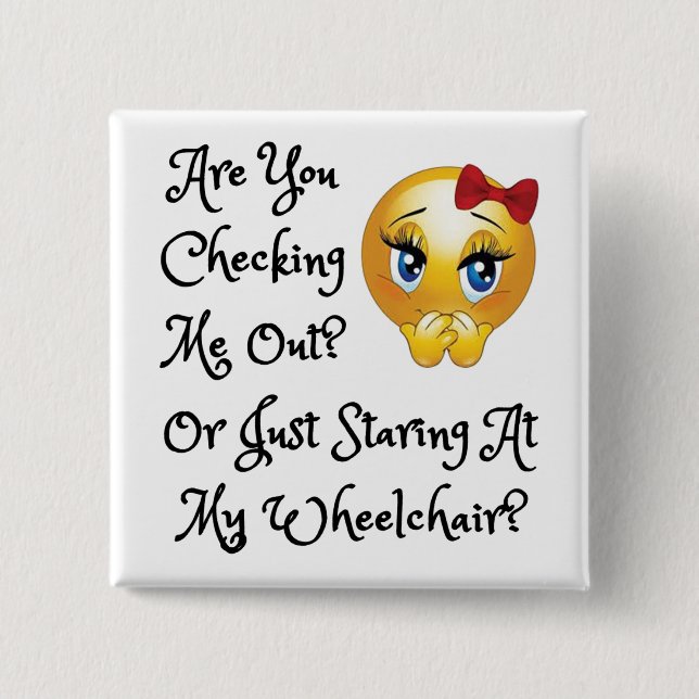 Quadrieren Sie 2 Zoll Knopf - mich heraus Button (Vorderseite)