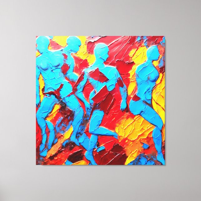 Quadro Abstrato em Canvas A Reconstrução Humana Leinwanddruck (Vorderseite)