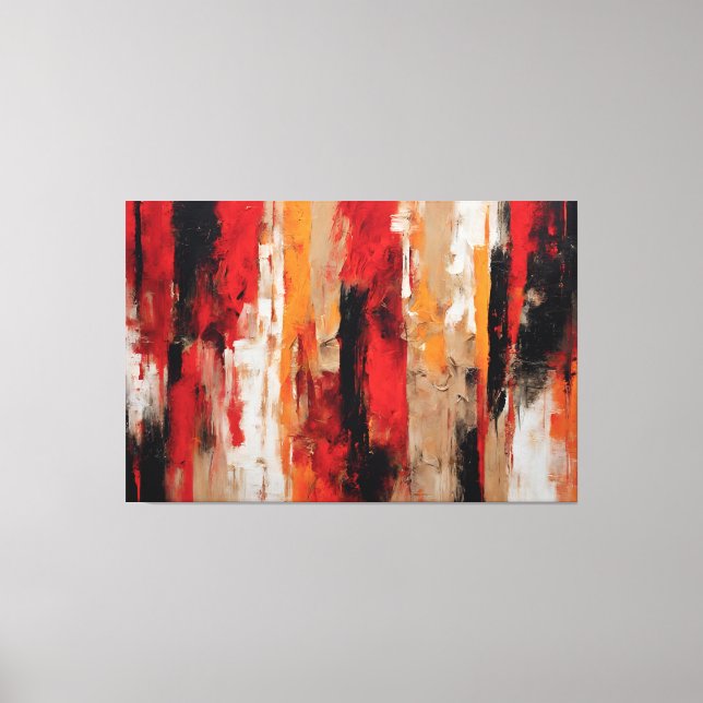 Quadro Abstrato Vermelho, preto etc... em Canvas Leinwanddruck (Vorderseite)