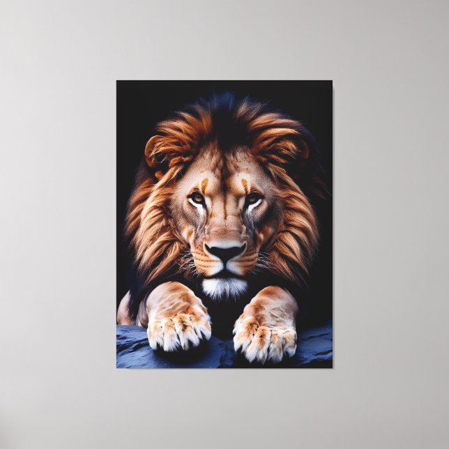 Quadro Decorativo Rosto de Leão Leinwanddruck (Vorderseite)