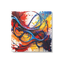 Quadro Pintura Abstrata em Canvas Harmonia Cósmica