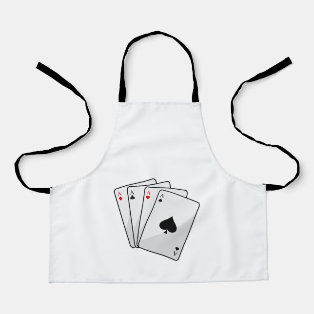 Quadruplets Aces Poker Karten im Poker Schürze (Vorderseite)