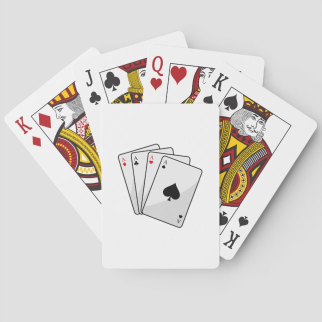 Quadruplets Aces Poker Karten im Poker Spielkarten (Rückseite)