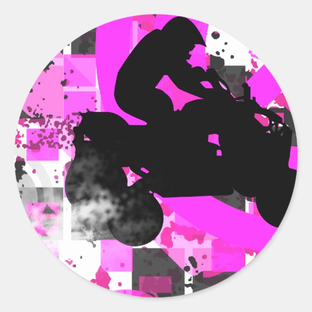 Quads. Runder Aufkleber (Vorderseite)