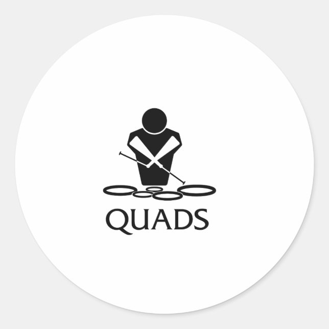QUADS - Tandums Runder Aufkleber (Vorderseite)