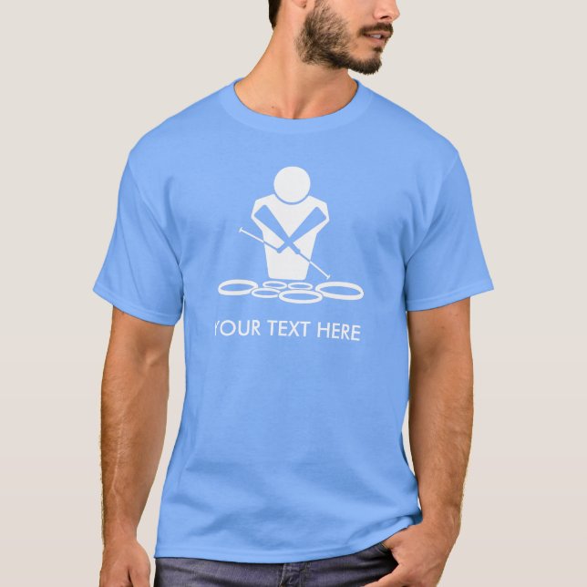 Quads - Tenor Drums - Ihren eigenen Text hinzufüge T-Shirt (Vorderseite)