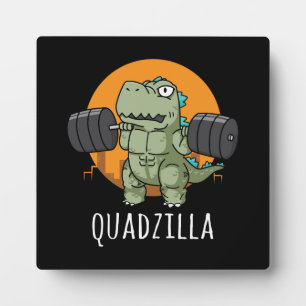 Quadzilla - Funny Gym Workout Cartoon, Squat Fotoplatte