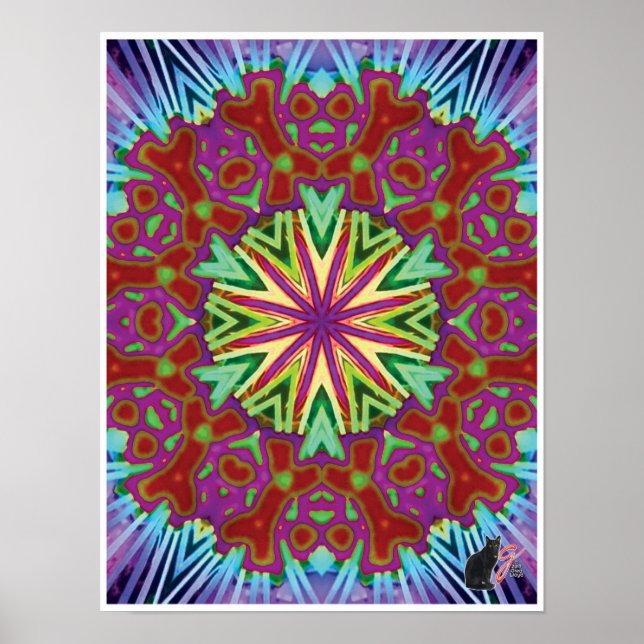 Quaff Kinetic Collage Kaleidoscope Poster (Vorne)