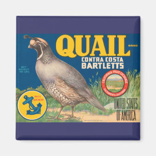 Quail Brand Contra Costa Bartletts Magnet