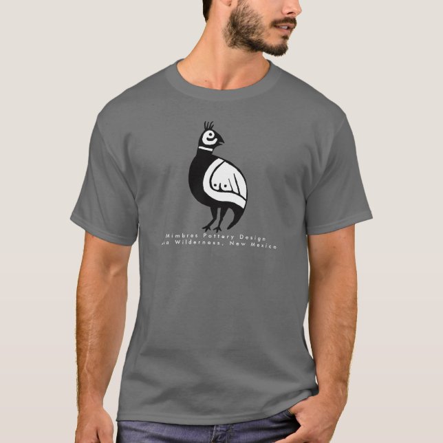 Quail, Mimbres Pottery Design T - Shirt (Vorderseite)