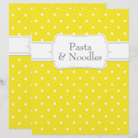 Quaint Gray & Yellow Polka Dot Recipe Division