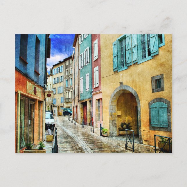 Quaint Old Cobblestone Street Postkarte (Vorderseite)